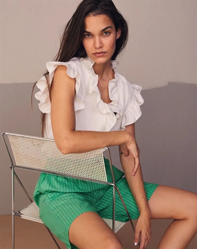 Suede Frill Top - Co Couture